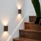 Wooden Motion Sensor Wall Light, USB-C Rechargeable - product view 3