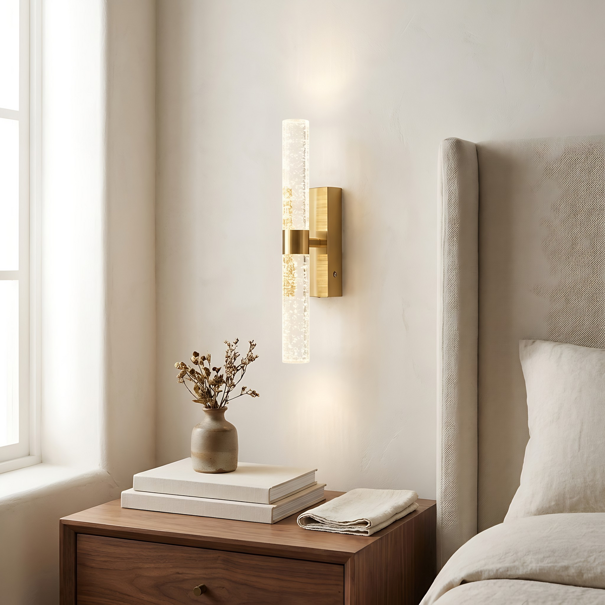 Rechargeable Bubble Crystal Wall Light with Remote and Dimmer - product view 3