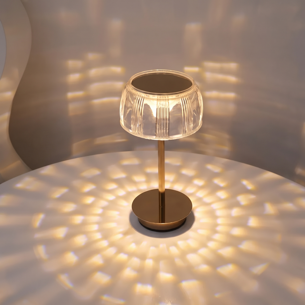 Jellyfish LED Table Lamp, USB-C Rechargeable Touch Light - product view 4