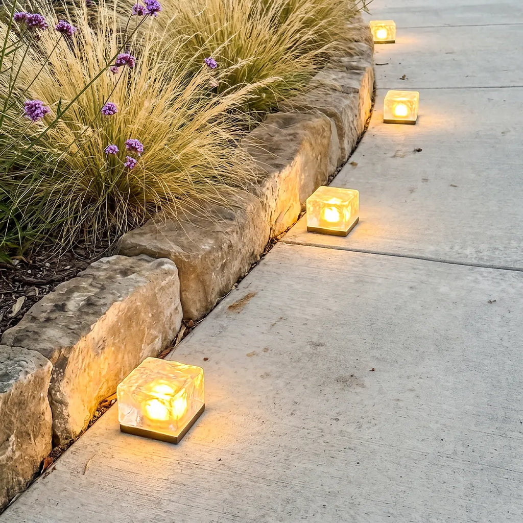 Solar Ice Cube Step Lights, IP65 LED Garden and Path Lighting — product view 1