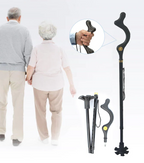 Adjustable Aluminium Walking Stick with Support Base — product view 1