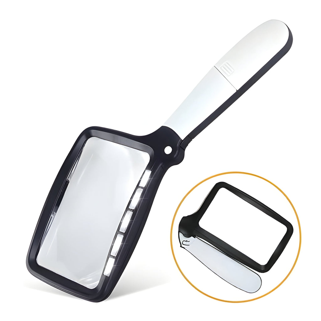 Handheld LED Reading Magnifier, 3x Lens with Five Lights — product view 1