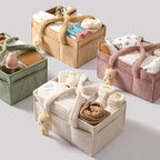 Boucle Fabric Nappy Storage Basket with Handles