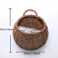 Woven Rattan Wall Planter Basket