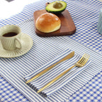 Striped Cotton Linen Dinner Napkins, Set of 12 – product image 2