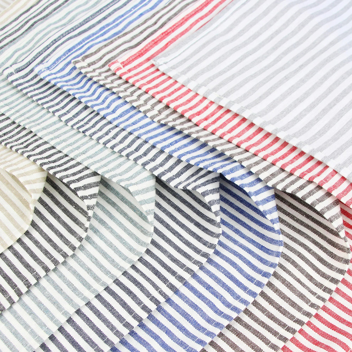 Striped Cotton Linen Dinner Napkins, Set of 12 – product image 6