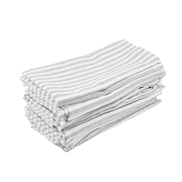 Striped Cotton Linen Dinner Napkins, Set of 12 – product image 7