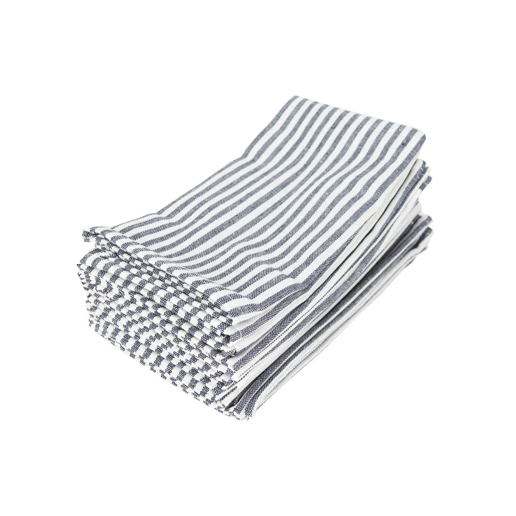 Striped Cotton Linen Dinner Napkins, Set of 12 – product image 8