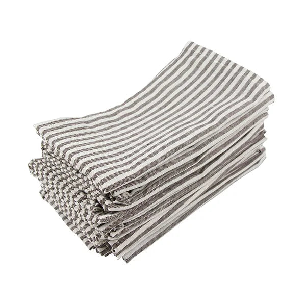 Striped Cotton Linen Dinner Napkins, Set of 12 – product image 10