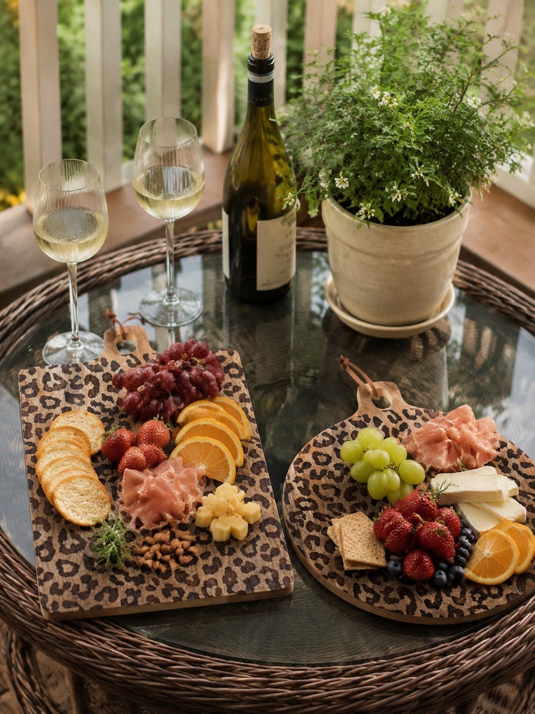 Leopard Print Sapele Wood Serving Board