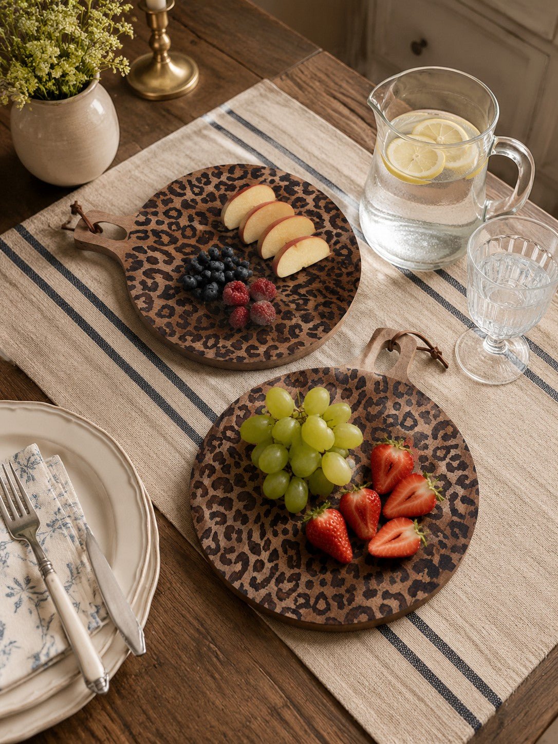 Leopard Print Sapele Wood Serving Board