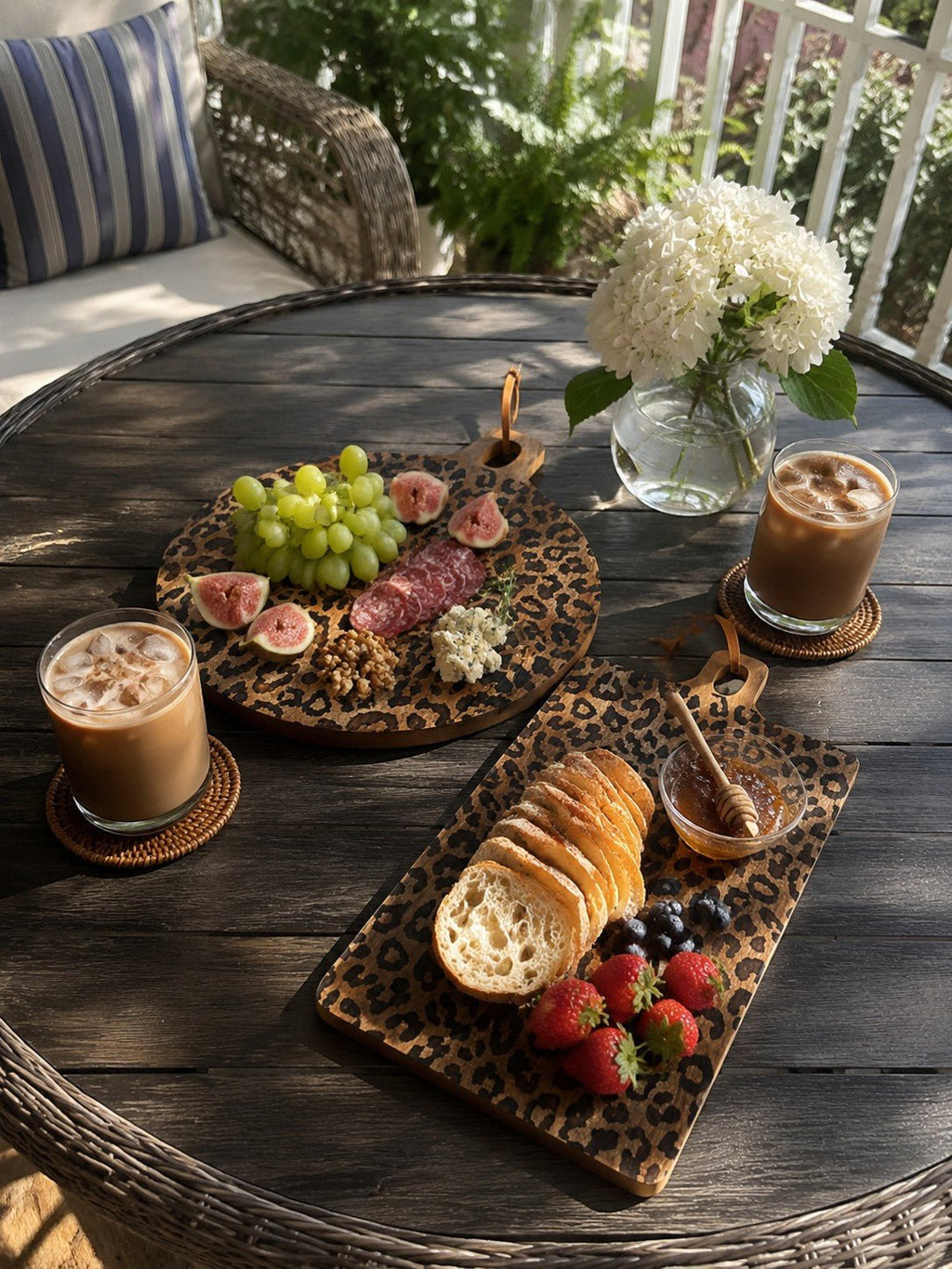 Leopard Print Sapele Wood Serving Board