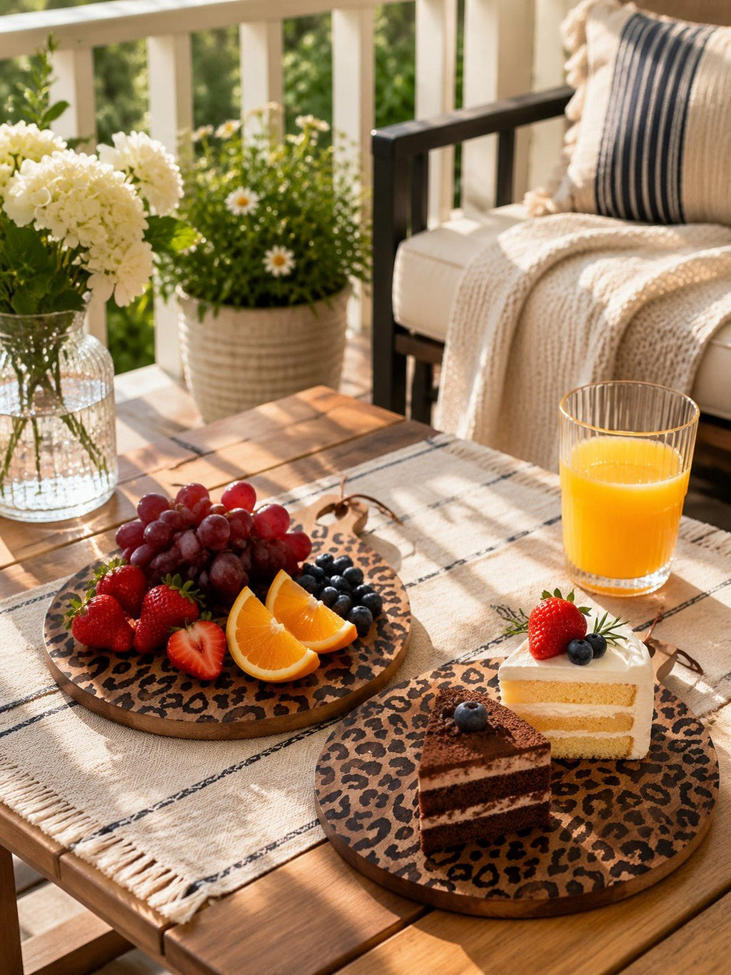 Leopard Print Sapele Wood Serving Board