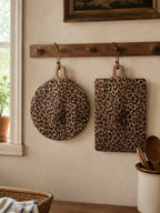 Leopard Print Sapele Wood Serving Board
