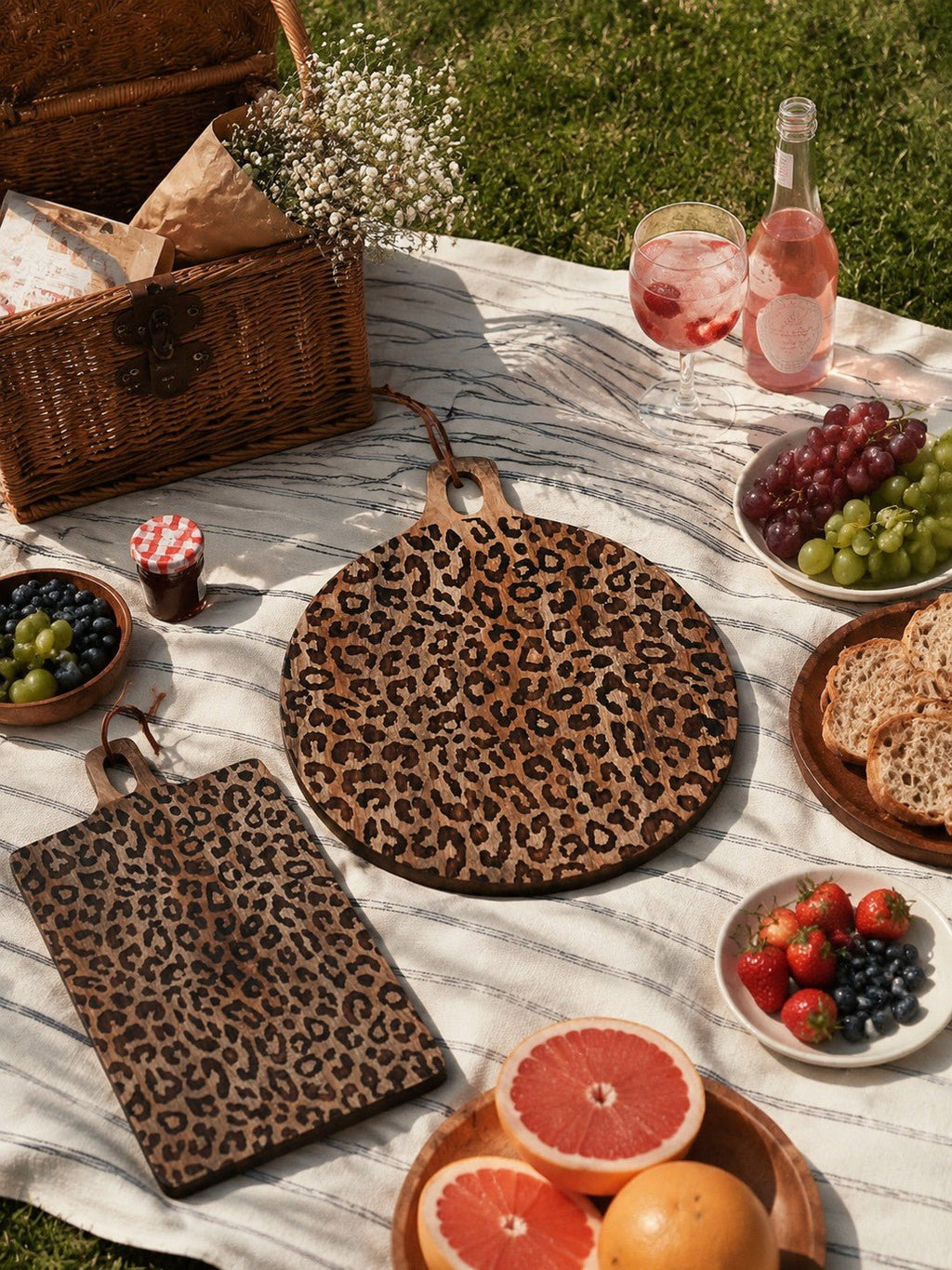 Leopard Print Sapele Wood Serving Board