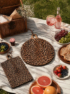 Leopard Print Sapele Wood Serving Board