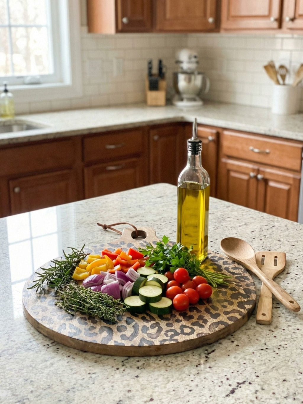 Leopard Print Sapele Wood Serving Board