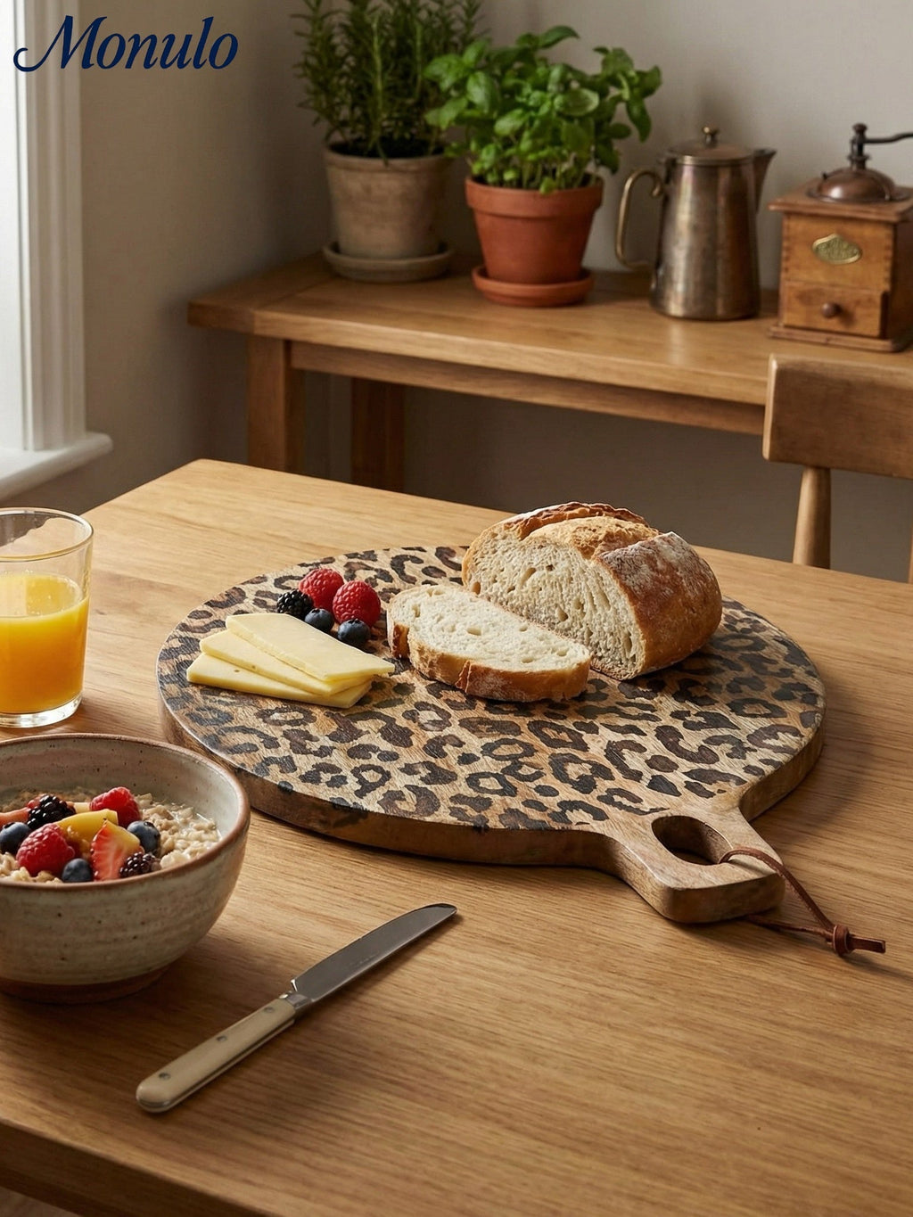 Leopard Print Sapele Wood Serving Board