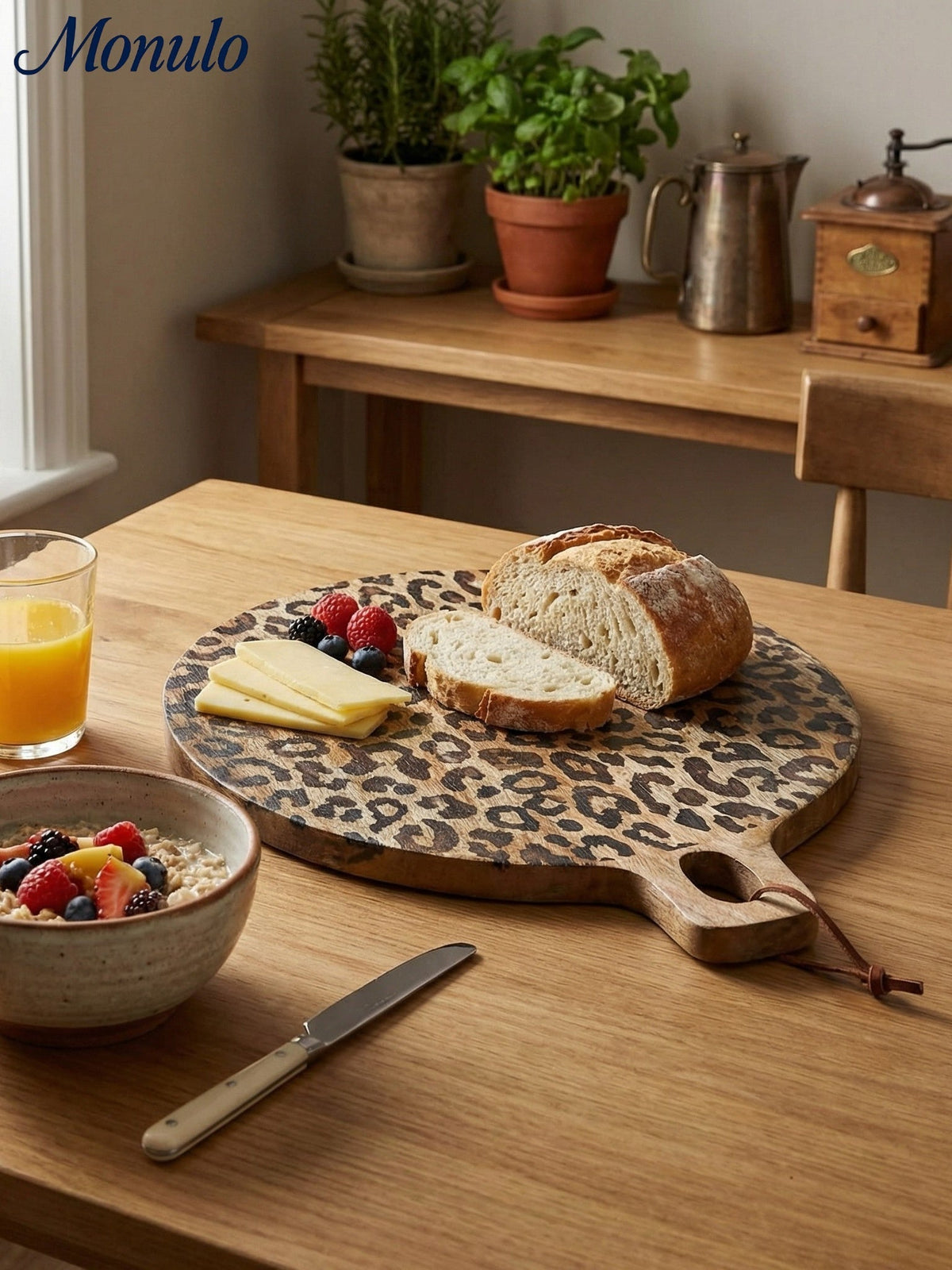 Leopard Print Sapele Wood Serving Board