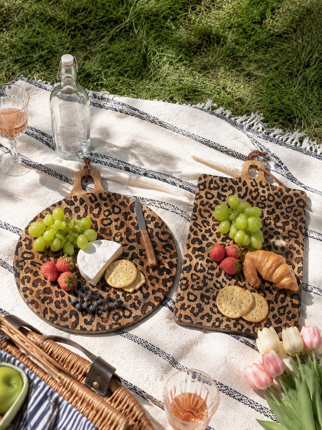 Leopard Print Sapele Wood Serving Board