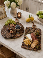 Leopard Print Sapele Wood Serving Board
