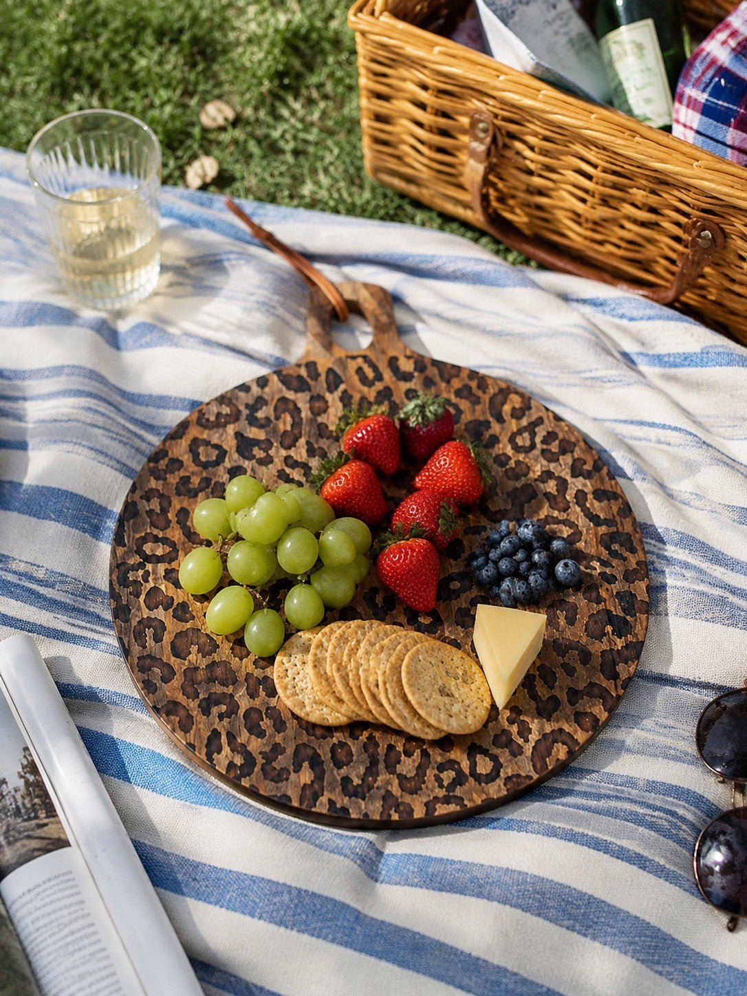 Leopard Print Sapele Wood Serving Board
