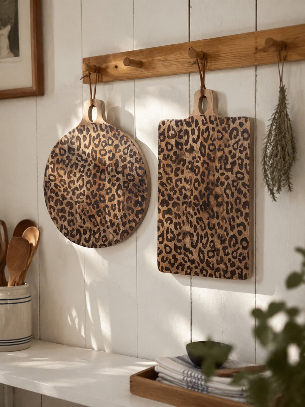 Leopard Print Sapele Wood Serving Board