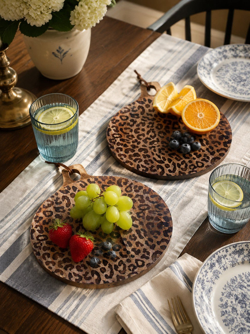 Leopard Print Sapele Wood Serving Board