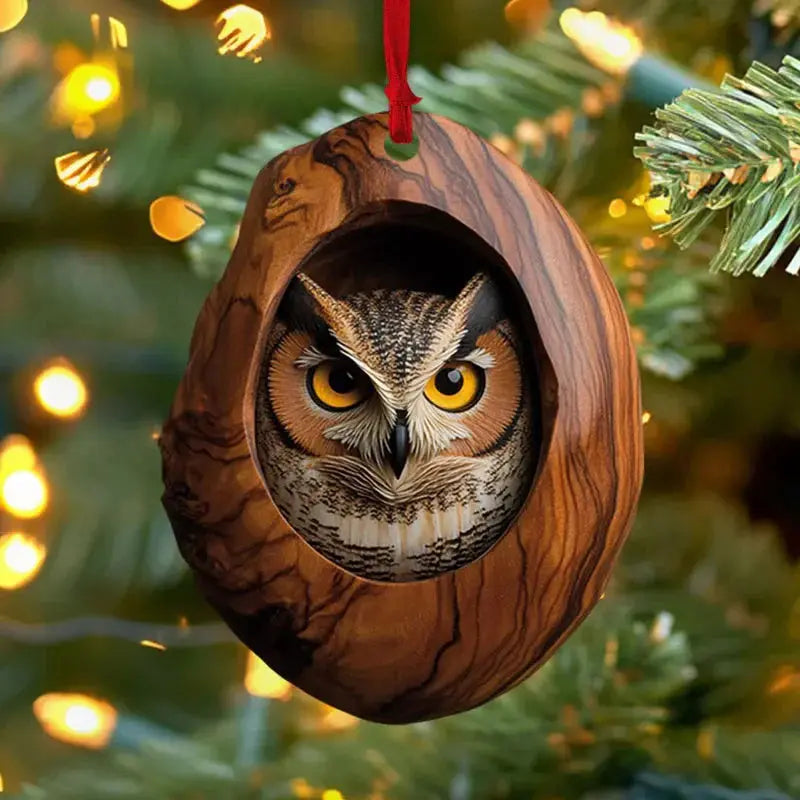 Animal Christmas Tree Ornaments, Set of 2