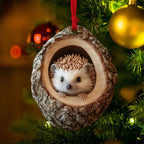 Animal Christmas Tree Ornaments, Set of 2