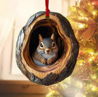 Animal Christmas Tree Ornaments, Set of 2