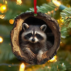 Animal Christmas Tree Ornaments, Set of 2