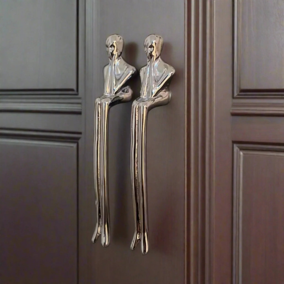 Sculptural Solid Brass Cabinet Handle