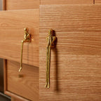 Sculptural Solid Brass Cabinet Handle