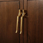 Sculptural Solid Brass Cabinet Handle