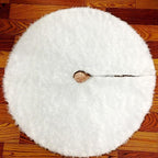 White Faux Fur Christmas Tree Skirt, 78.74–149.86 cm Diameters - product view 1