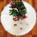 White Faux Fur Christmas Tree Skirt, 78.74–149.86 cm Diameters - product view 2