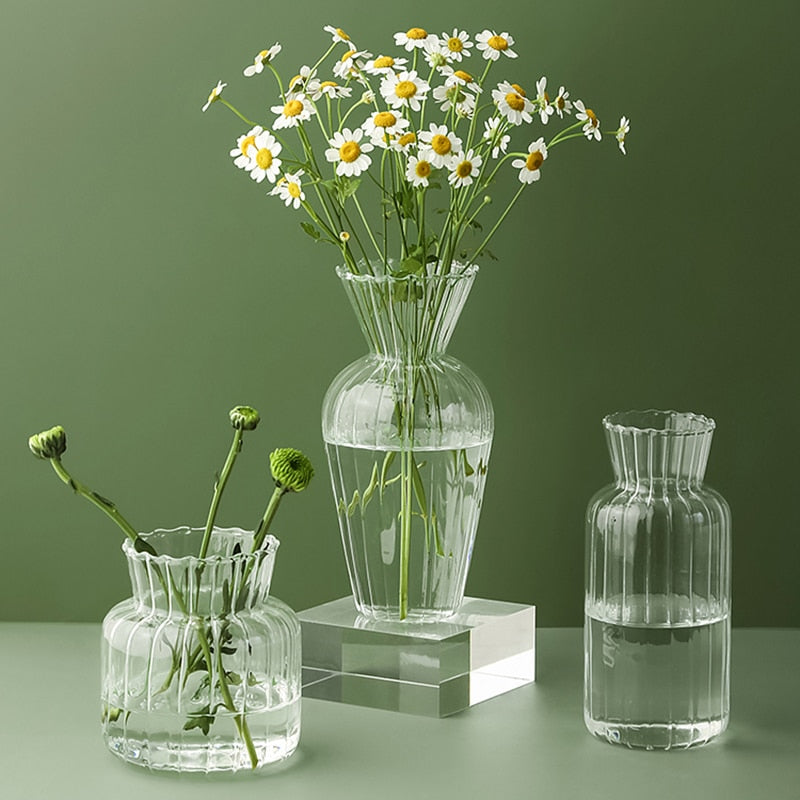Petal Texture Glass Bud Vase