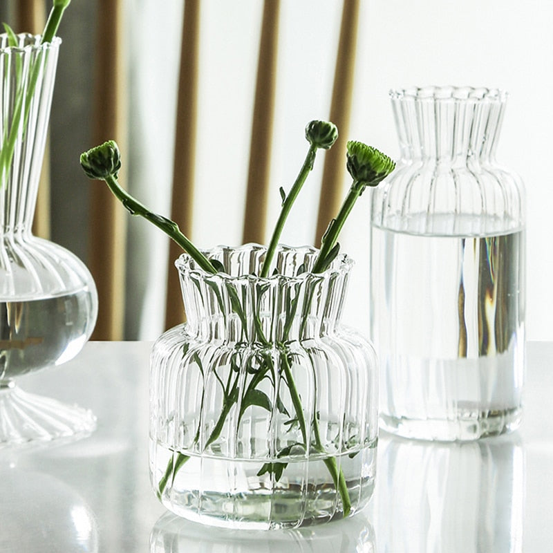 Petal Texture Glass Bud Vase