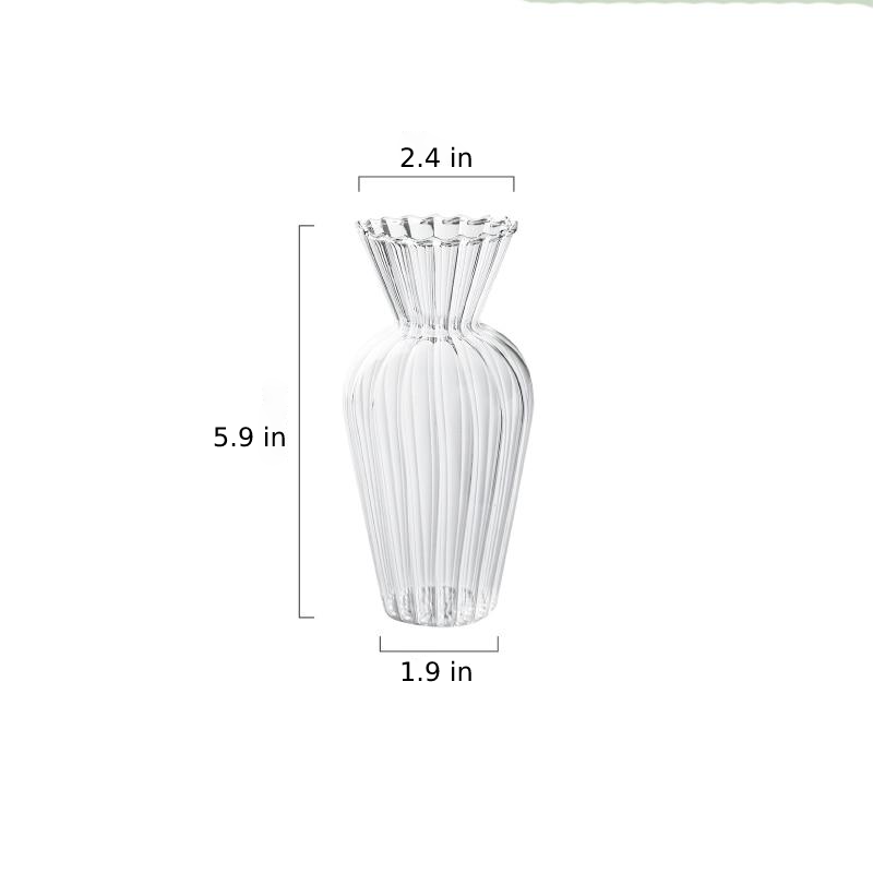 Petal Texture Glass Bud Vase