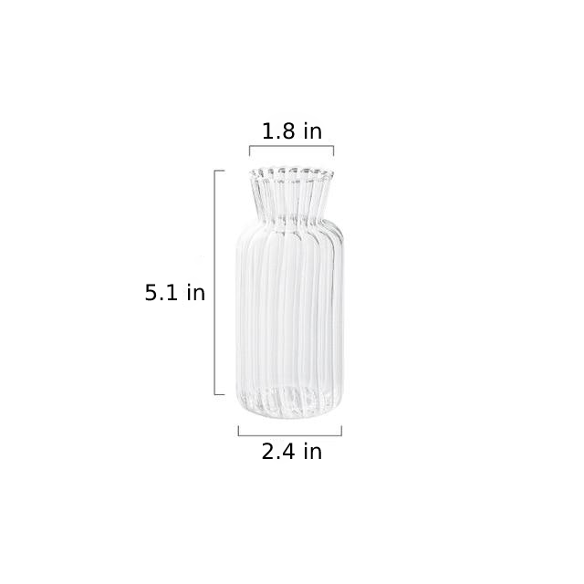 Petal Texture Glass Bud Vase