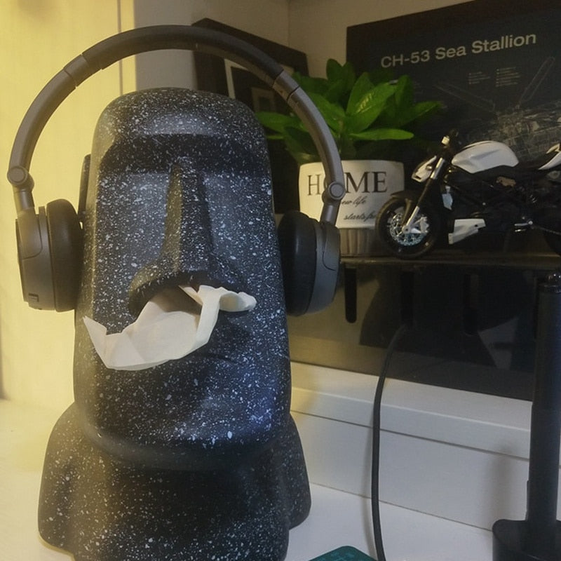 Sculpted Face Resin Tissue Box – product image 2