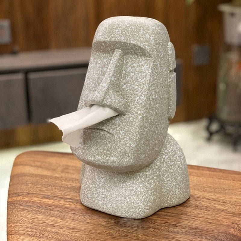 Sculpted Face Resin Tissue Box – product image 4
