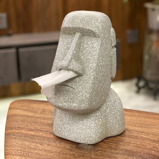 Sculpted Face Resin Tissue Box – product image 1