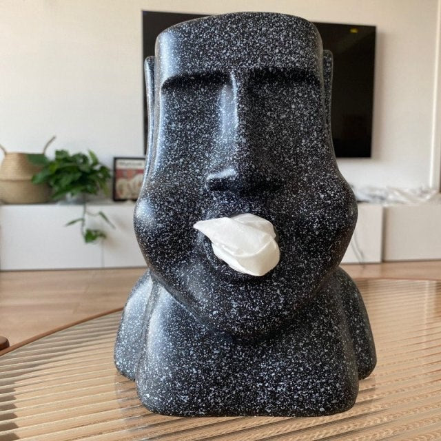 Sculpted Face Resin Tissue Box – product image 8