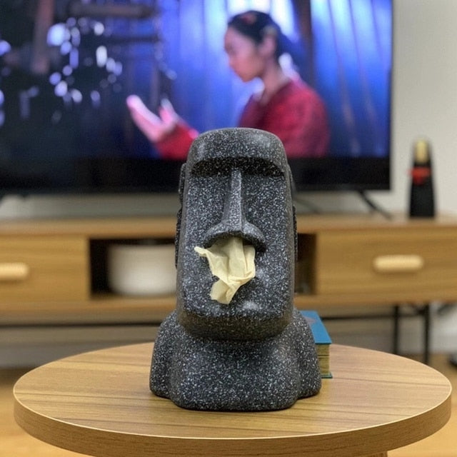 Sculpted Face Resin Tissue Box – product image 9