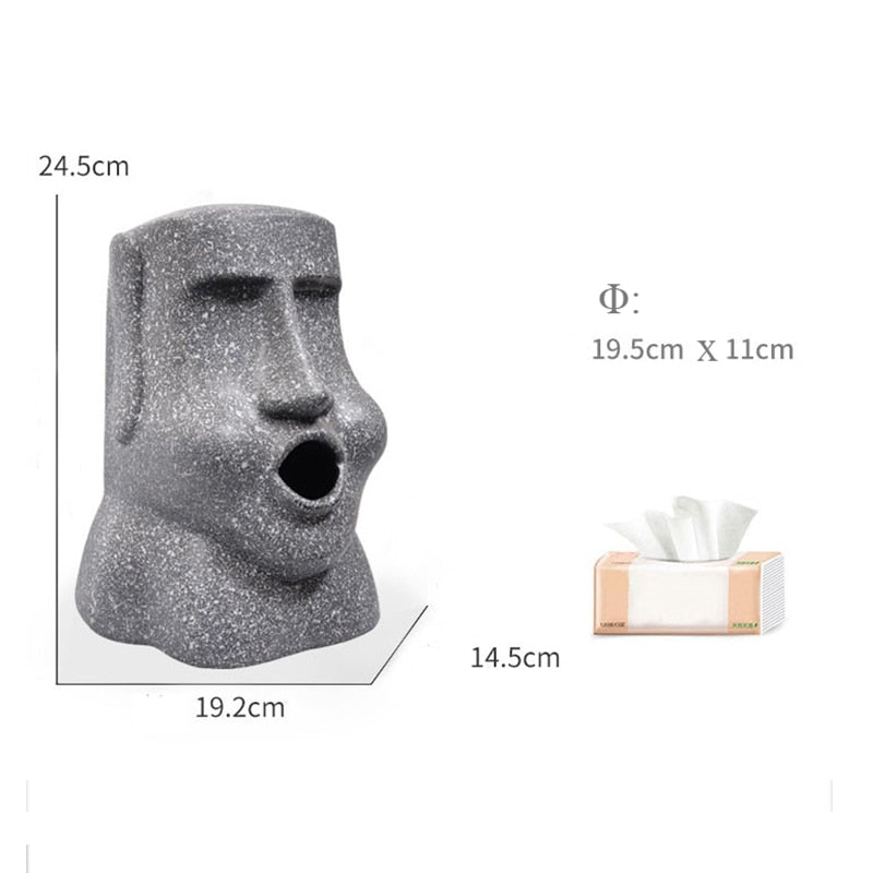 Sculpted Face Resin Tissue Box – product image 5
