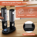 Rechargeable Electric Salt and Pepper Grinder Set with LED Light — product view 3