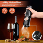 Rechargeable Electric Salt and Pepper Grinder Set with LED Light — product view 5