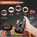 Rechargeable Electric Salt and Pepper Grinder Set with LED Light — product view 6
